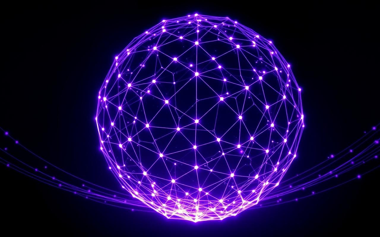 Neural network lattice representing AI agents and intelligent process automation
